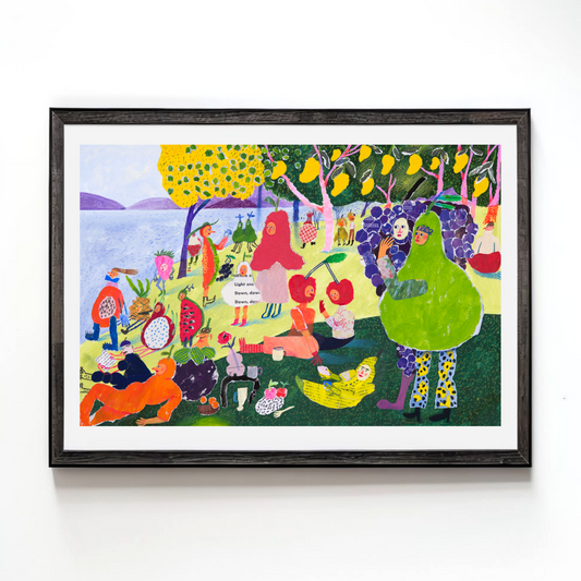 Fruity Friends Under Mango Tree by Auracherrybag