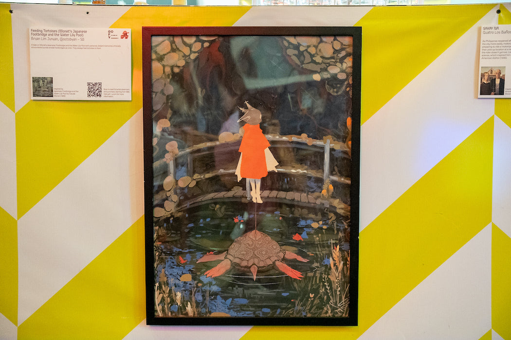 Feeding Tortoises (Monet’s Japanese Footbridge and the Water Lily Pool) by Bryan Lim Junyan