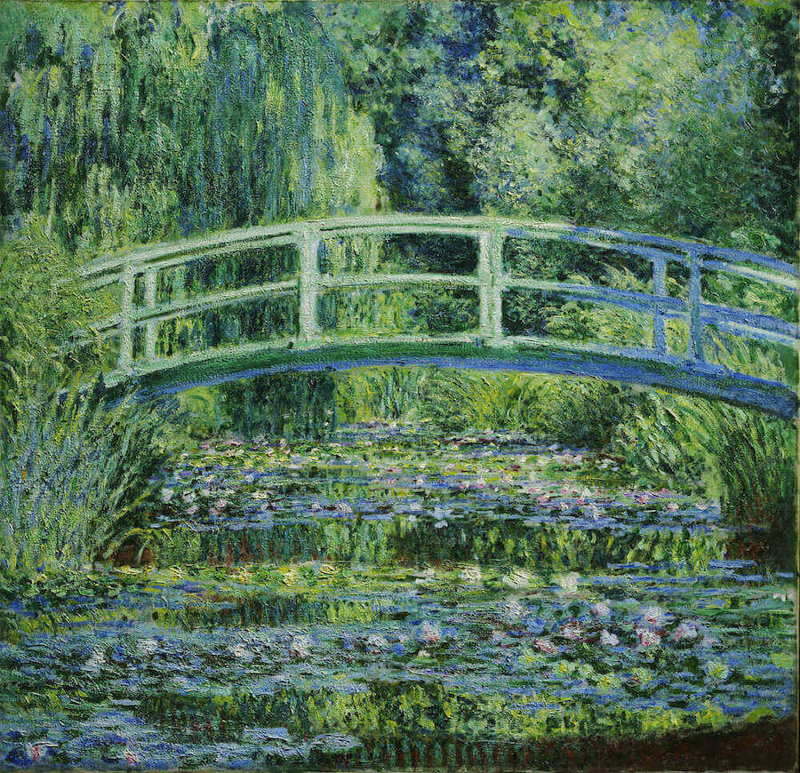 Feeding Tortoises (Monet’s Japanese Footbridge and the Water Lily Pool) by Bryan Lim Junyan - GOFYFine Art PrintA2