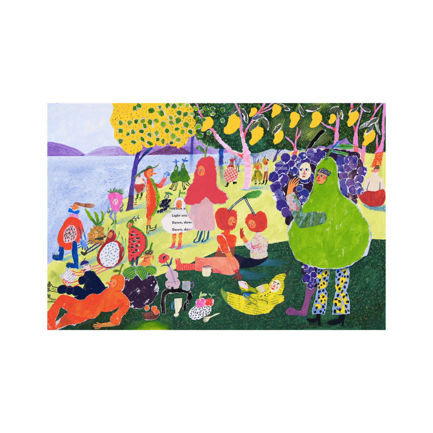 Fruity Friends Under Mango Tree by Auracherrybag