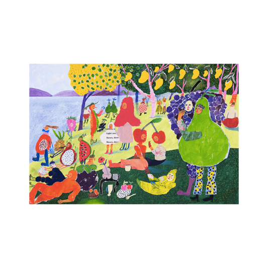 Fruity Friends Under Mango Tree by Auracherrybag