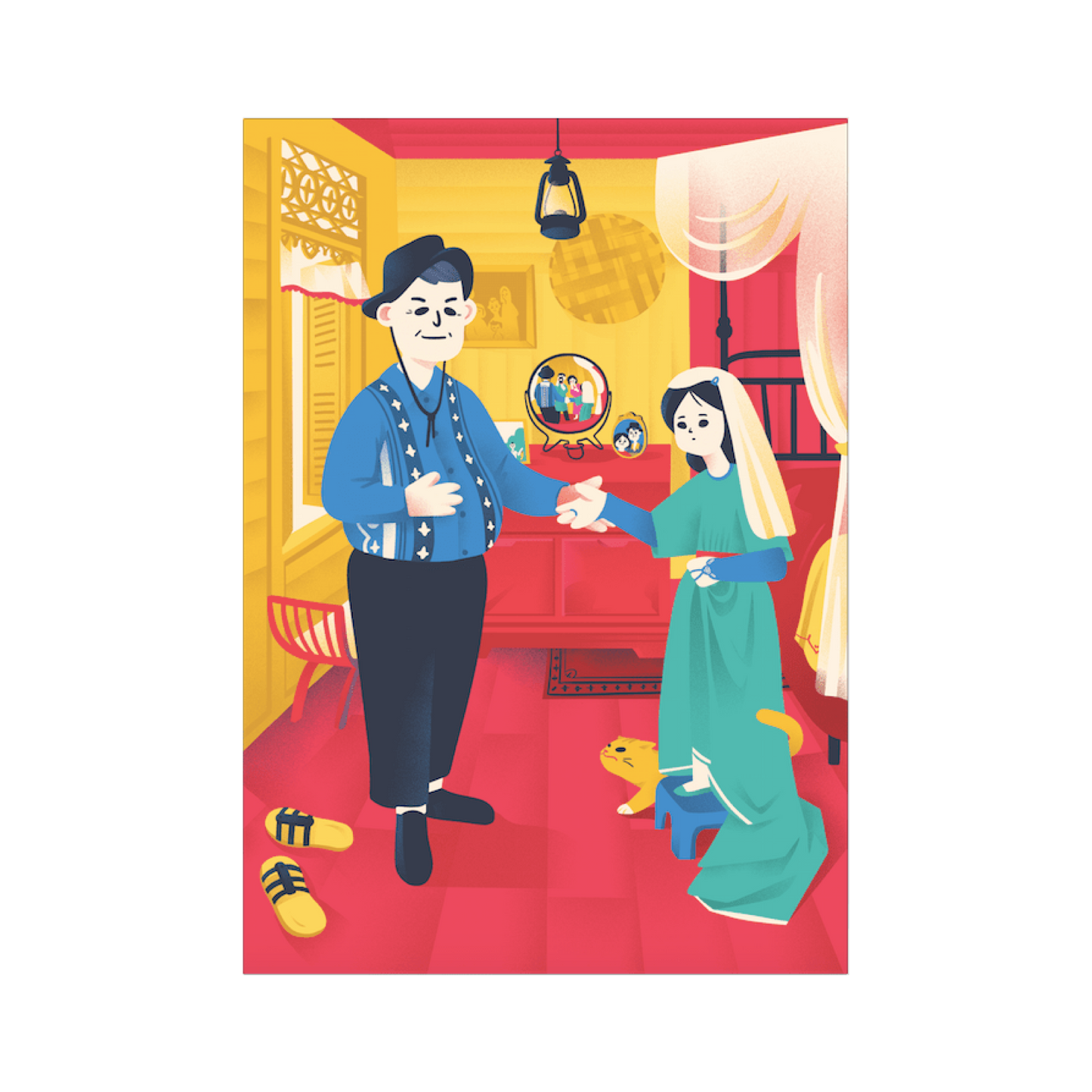 Man And His Young Bride Portrait by Chein Shyan Lee