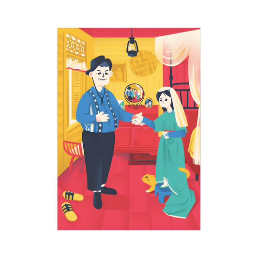 Man And His Young Bride Portrait by Chein Shyan Lee