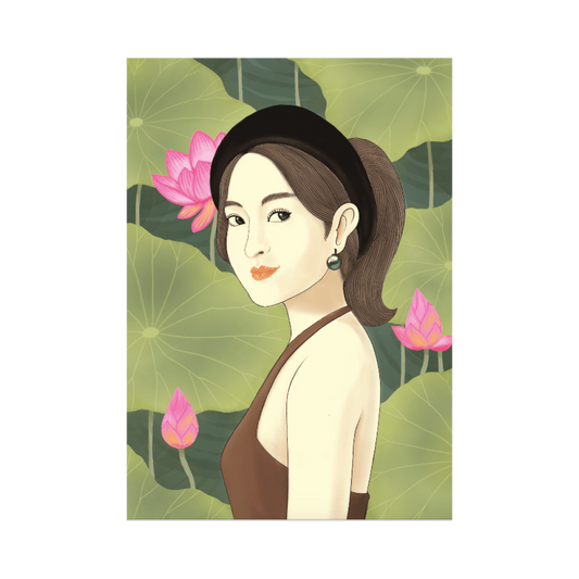 Vietnamese Woman with Pearl Earring by Duong Giap