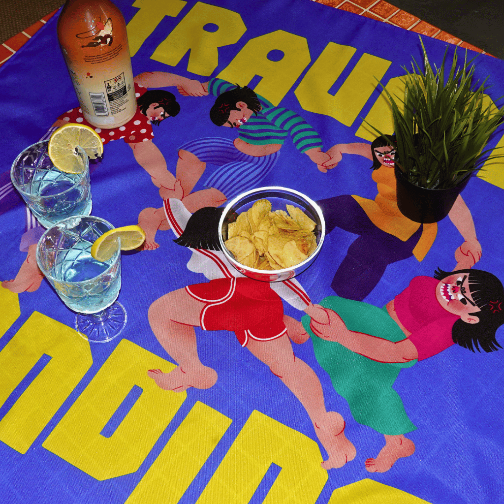 Trauma Bonding Picnic Mat Mini by Tricia Salonga