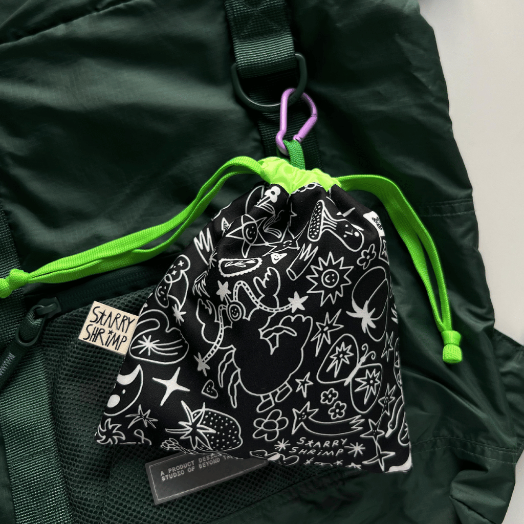 Drawstring Pouches by Starry Shrimp