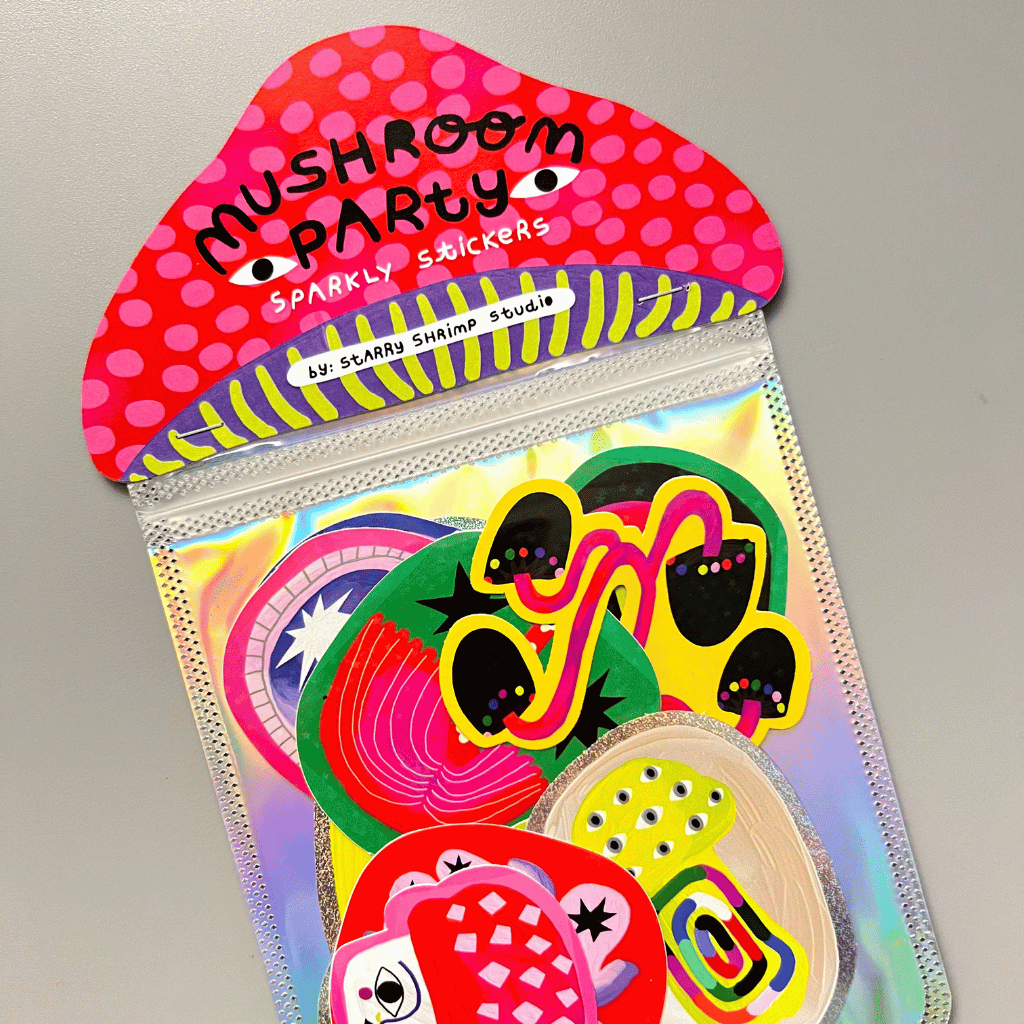 Mushroom Party Sticker Pack by Starry Shrimp