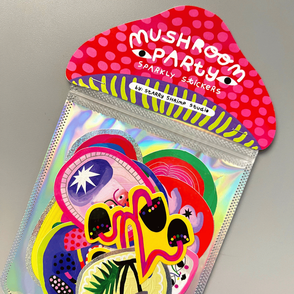 Mushroom Party Sticker Pack by Starry Shrimp
