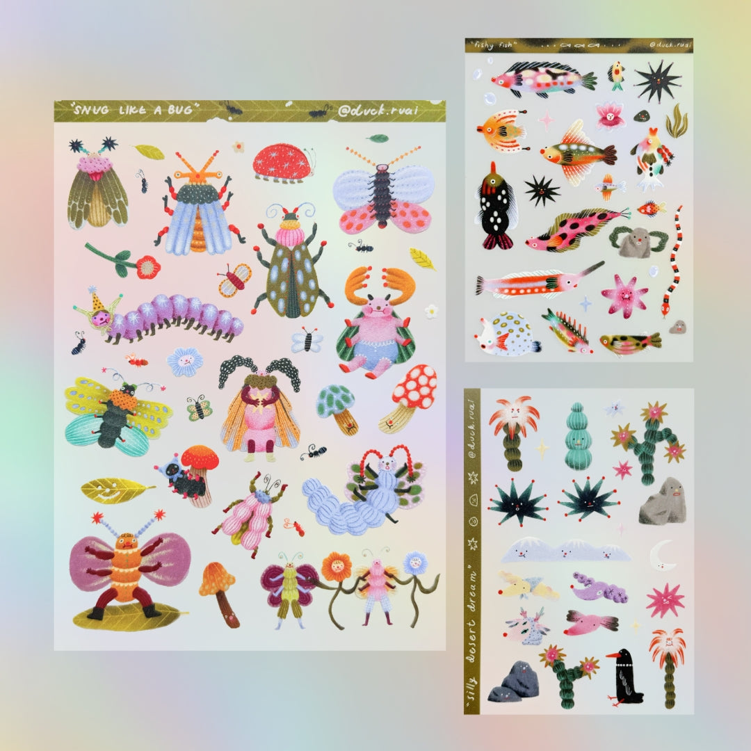 Sticker Sheets by Duck Ruai