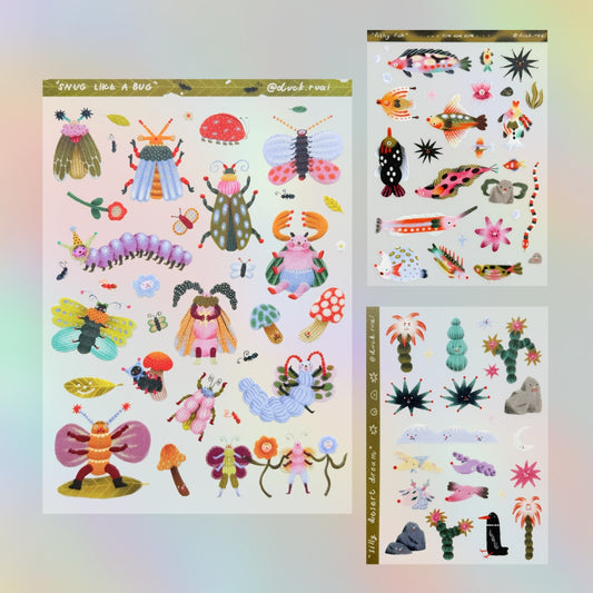 Sticker Sheets by Duck Ruai