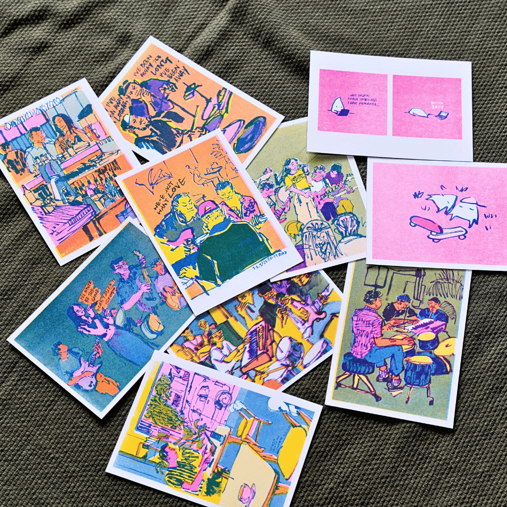 Riso Postcards by Shui Wong