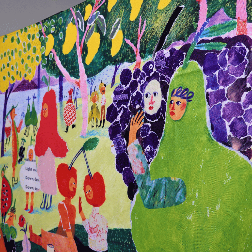 Fruity Friends Under Mango Tree (Tapestry) by Auracherrybag