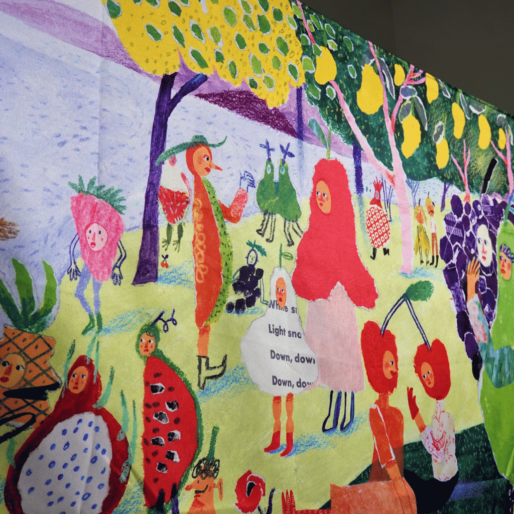 Fruity Friends Under Mango Tree (Tapestry) by Auracherrybag