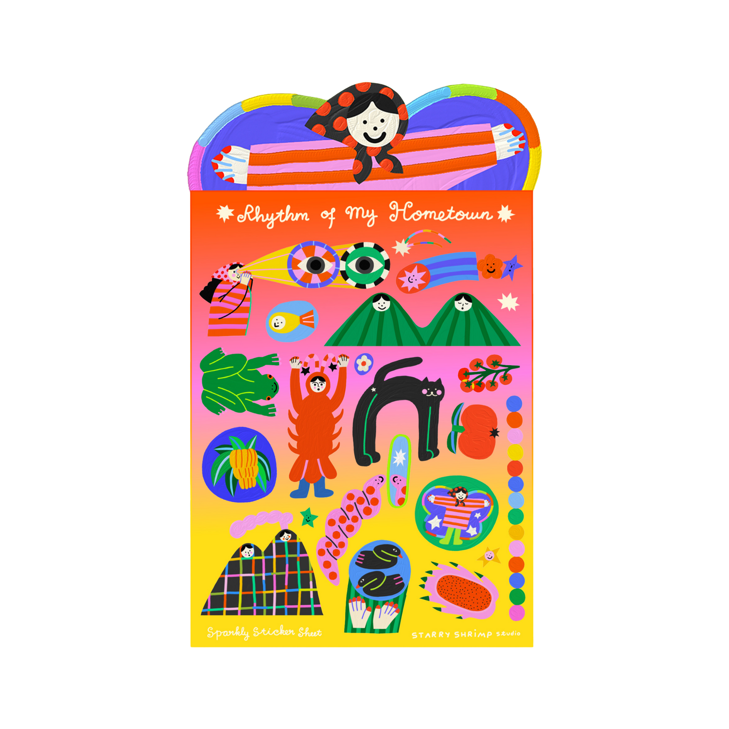 Rhythm of My Hometown Sticker Sheet by Starry Shrimp