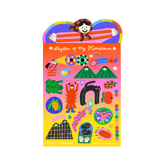 Rhythm of My Hometown Sticker Sheet by Starry Shrimp
