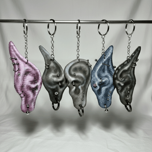 Creature Ear Airbrushed Leather Keychains by Yumworld