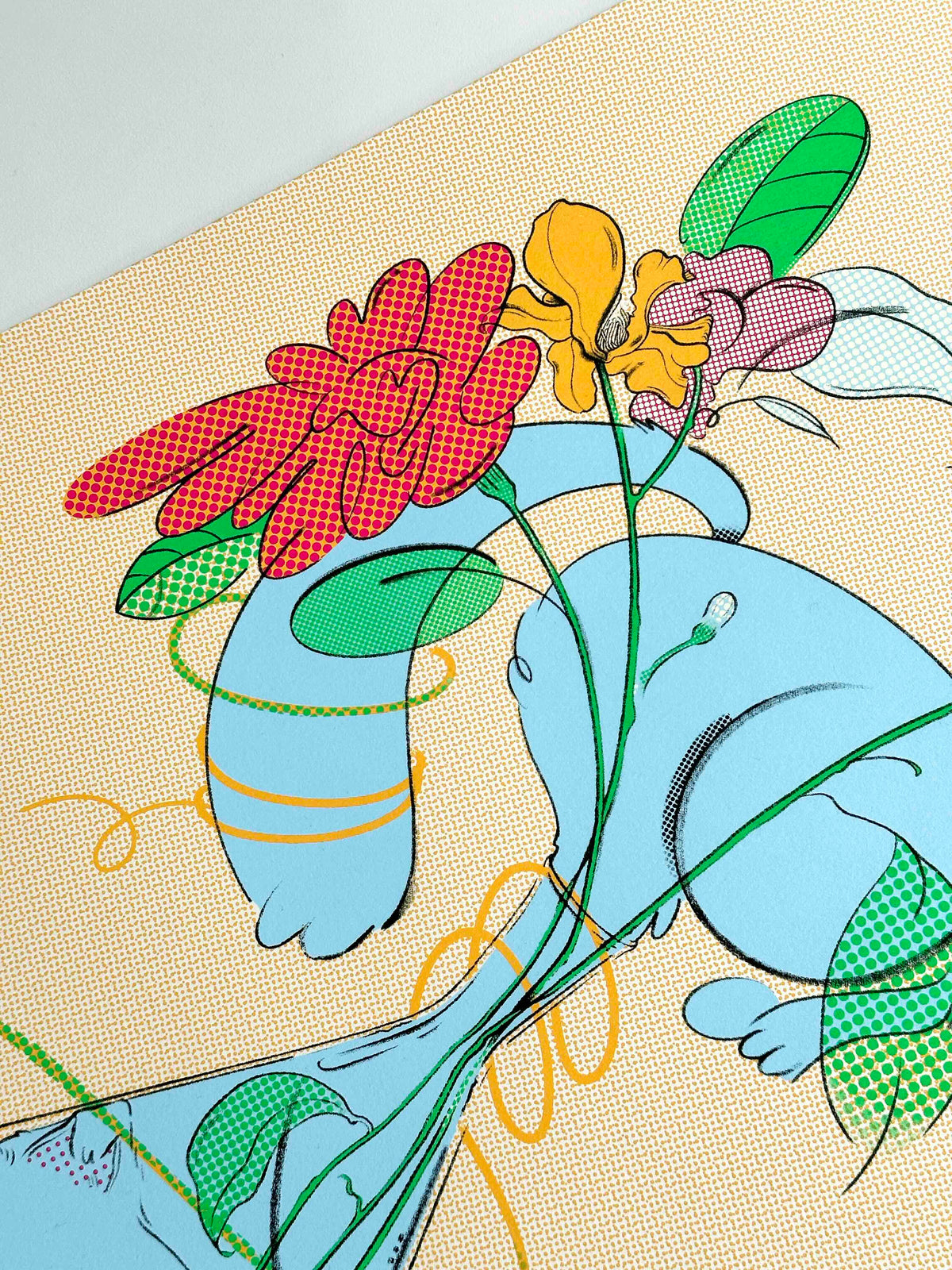 Meower Screen Print by Nat Kunyapat