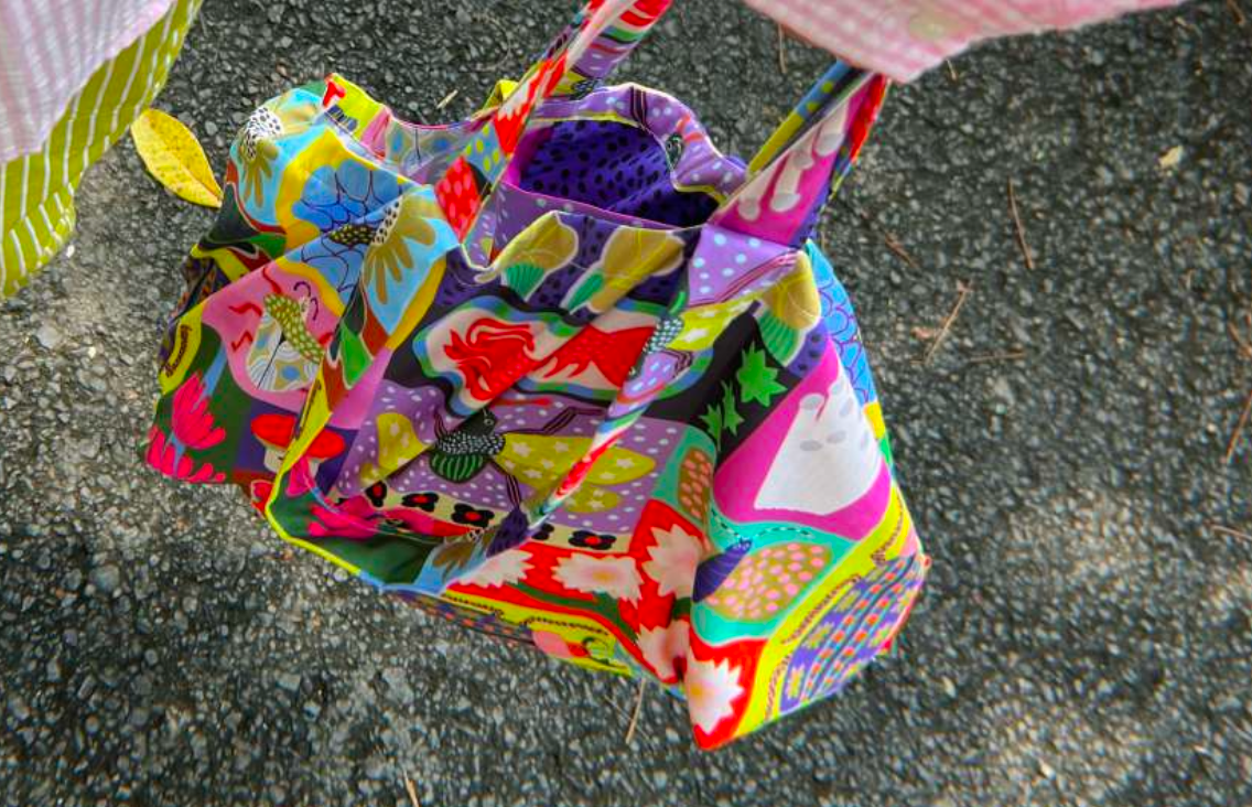 Dizzy Messy Whimsy Foldable Bag by Starry Shrimp