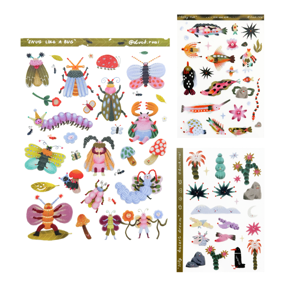 Sticker Sheets by Duck Ruai