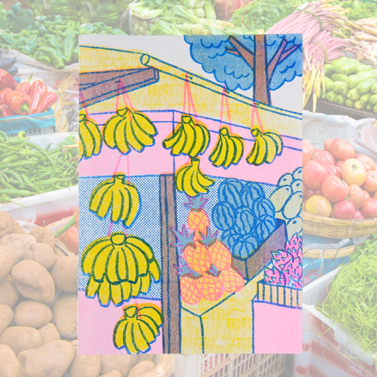 Kios Buah Riso Print by Yaminisa