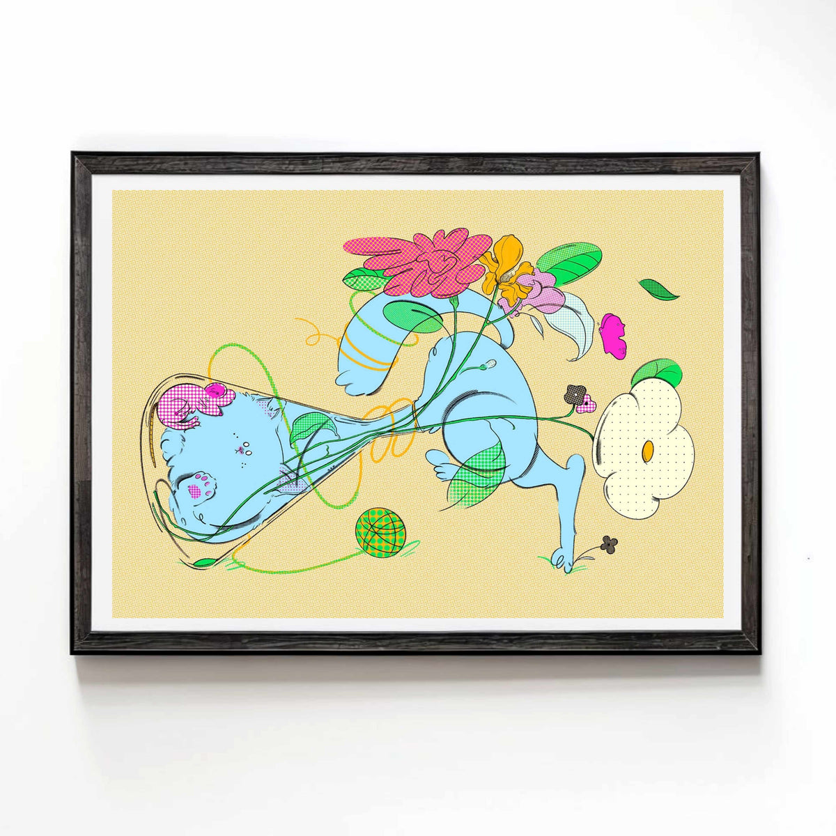 Meower Screen Print by Nat Kunyapat
