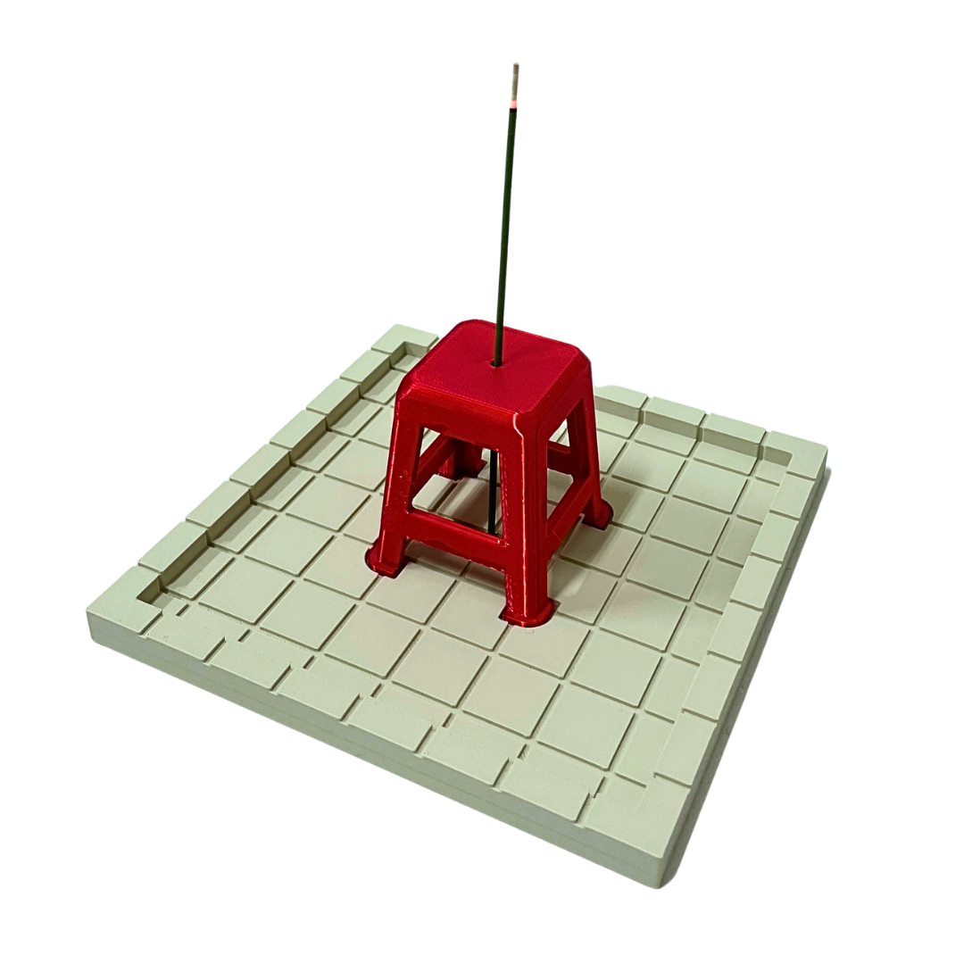 Red Stool Incense Holder (GOFY Edition) by Nusantao Giftshop