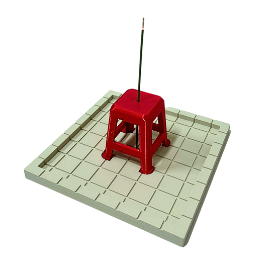 Red Stool Incense Holder (GOFY Edition) by Nusantao Giftshop
