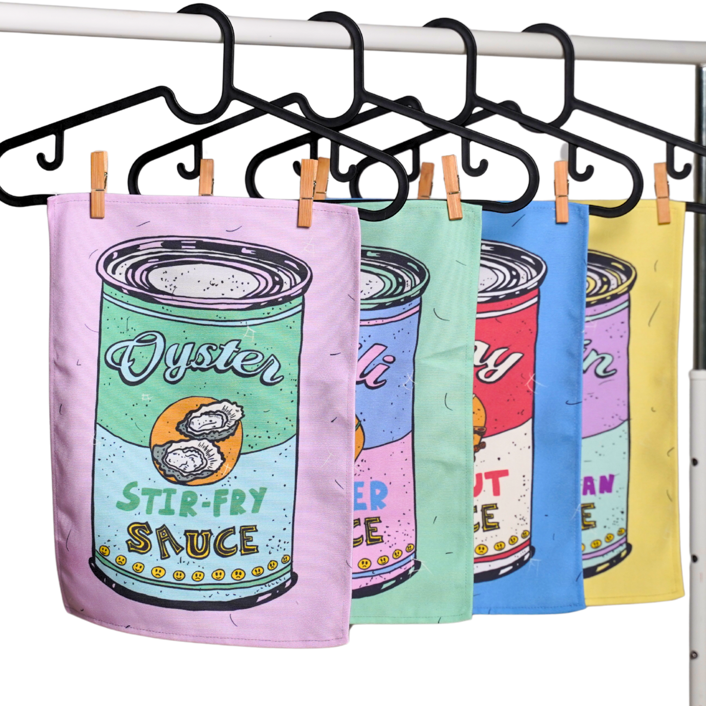 Asian Sauces (Tea Towels) by Marse Lee