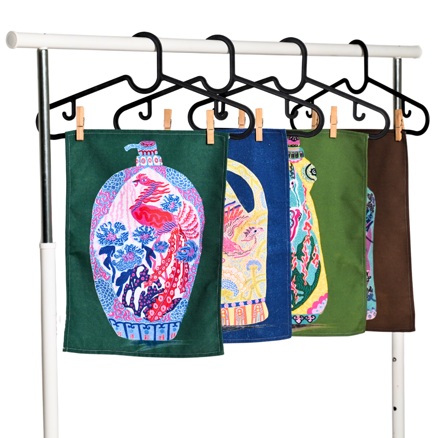 Non-of-Ya Vases (Tea Towels) by Jill Tran