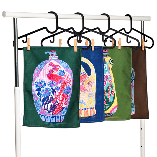 Non-of-Ya Vases (Tea Towels) by Jill Tran