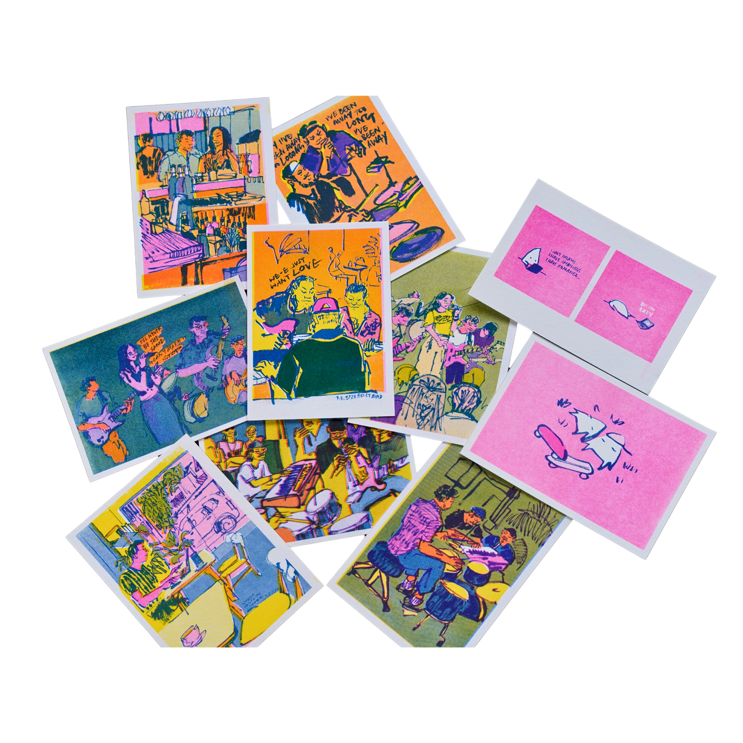 Riso Postcards by Shui Wong