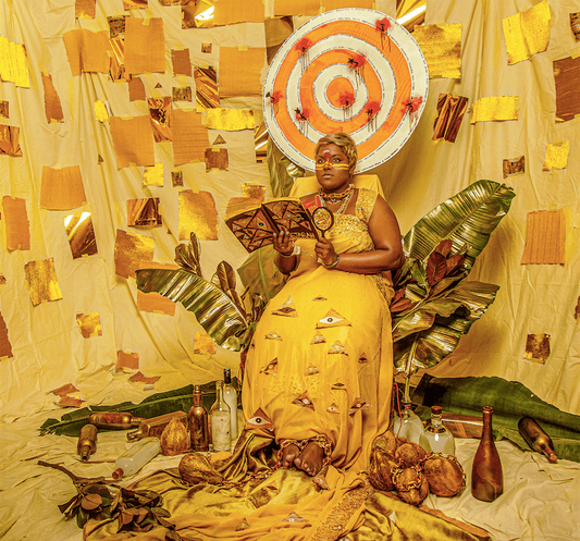 A Woman Bound In Gold, 2020 by Daniel Lee Adams (Photographer) with Abinaya Dhivya Mohan (Co-creator) - GOFY