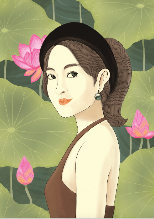 Vietnamese Woman with Pearl Earring by Duong Giap - GOFY